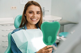 a closeup of a dental crown