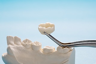 a dental patient smiling during her appointment